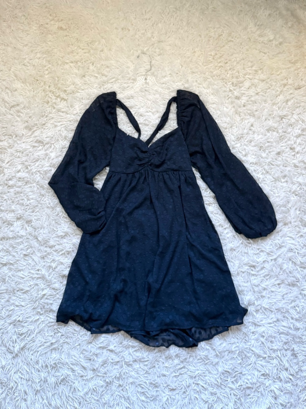 Francesca's Long-Sleeve Babydoll Dress